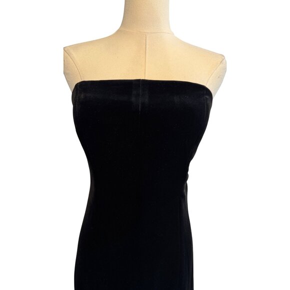 Socialite Small Black Strapless Midi Dress - Picture 2 of 15